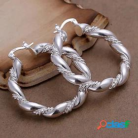 Hoop Earrings For Womens Party Casual Daily Copper Silver