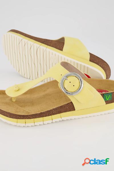 Infradito Jana Shoes in similpelle vegana, Donna, Giallo,