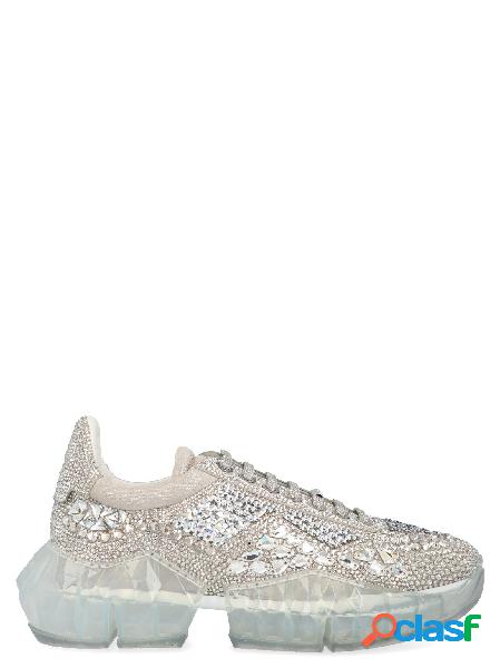 JIMMY CHOO SNEAKERS DONNA DIAMONDFWIHCRYSTAL PELLE