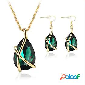 Jewelry Set Drop Earrings For Sapphire Crystal Womens Party