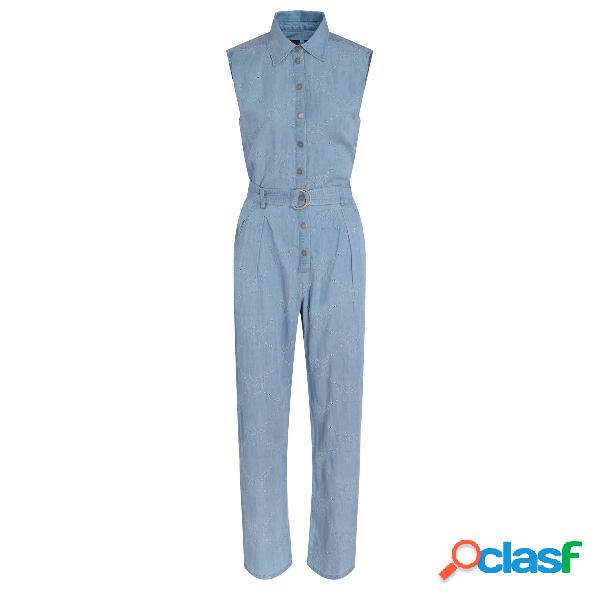 Jumpsuit Pinko in sangallo color indaco