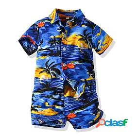 Kids Boys Shirt Shorts Clothing Set Short Sleeve 2 Pieces