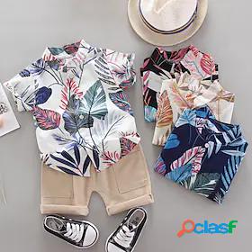 Kids Boys Shirt Shorts Clothing Set Short Sleeve 2 Pieces