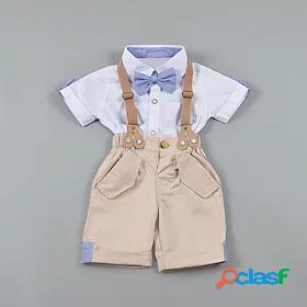 Kids Boys Shirt Shorts Clothing Set Short Sleeve 2 Pieces