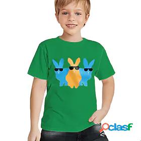 Kids Boys T shirt Easter Short Sleeve 3D Print Rabbit Bunny
