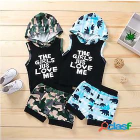 Kids Boys T-shirt Shorts Clothing Set Sleeveless 2 Pieces