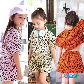 Kids Girls T-shirt Shorts Clothing Set Short Sleeve 2 Pieces