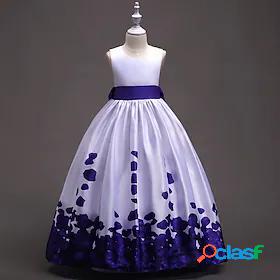 Kids Little Girls Dress Dot Ribbon bow Party / Evening