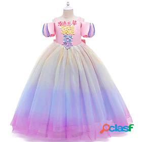 Kids Little Girls Dress Flower Party Birthday Swing Dress