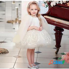 Kids Little Girls Dress Solid Colored Party A Line Dress