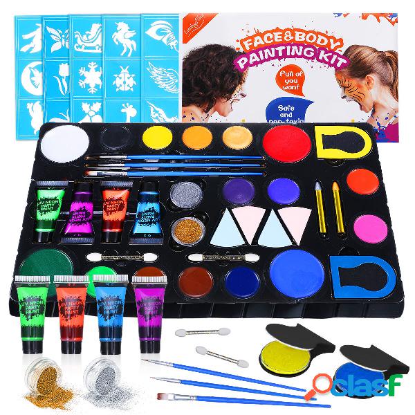 Kit di pittura per viso e corpo UV Glow Blacklight Vernice