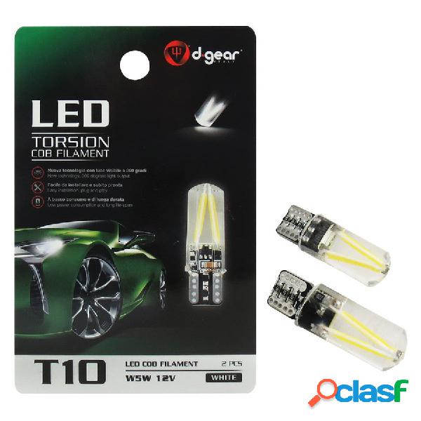 Lampadina T10 a led T10 Torsion COB filament - D-GEAR