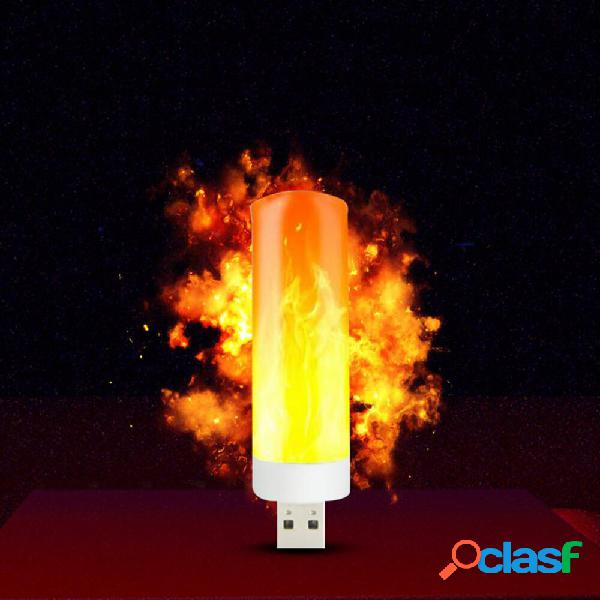 Led Flame lampada USB Simulazione Dinamica Fiamma Tremolante