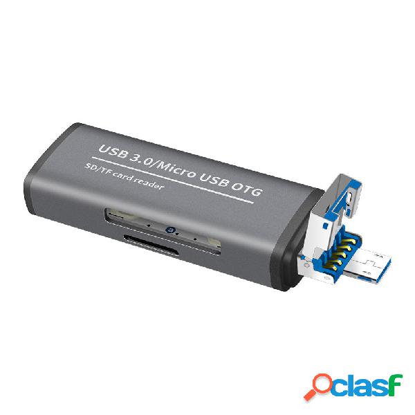 Lettore di schede USB 3.0 Micro USB OTG Lettore di schede SD