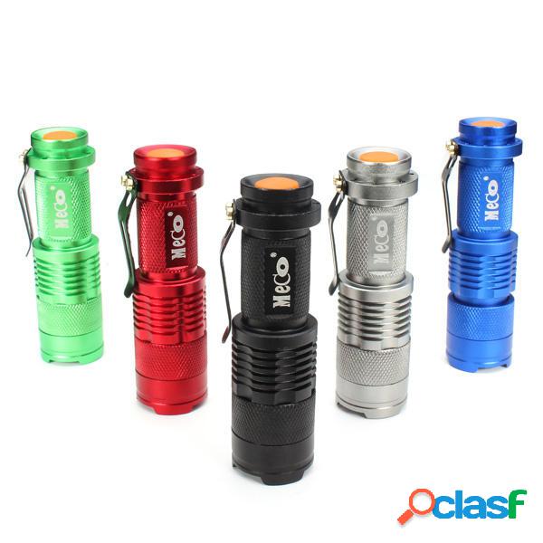 MECO CREE Q5 500LM Multicolore Zoommabile Mini Torcia LED
