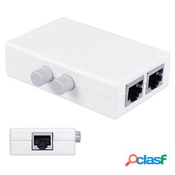 MT-Viki MT-RJ45-2M 2-in-1 Network Switch / Splitter - White