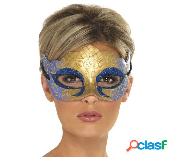 Maschera veneziana oro e blu