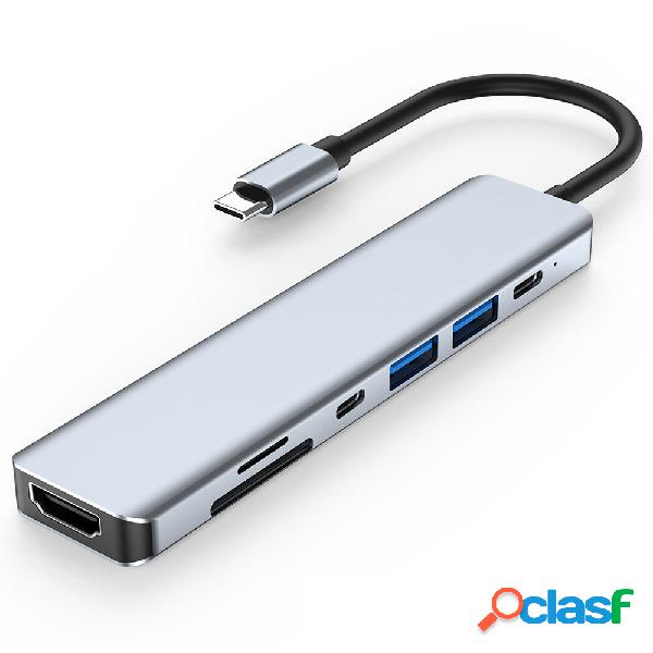 Mechzone 7 IN 1 Tipo-C Docking Station USB-C Hub Adattatore