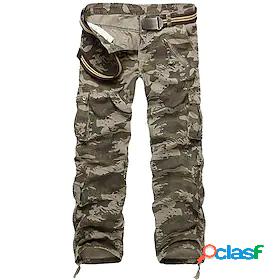 Mens Basic Classic Tactical Cargo Trousers Work Pants Full