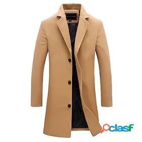 Mens Coat Fall Winter Street Daily Long Coat Thermal Warm