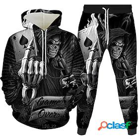 Mens Graphic 3D 3D Hoodies Set 2 Piece 3D Print Daily Casual