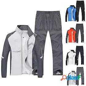 Mens Long Sleeve Adults Tracksuit Sweatsuit Outfit Set
