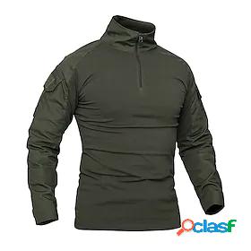 Mens Long Sleeve Hiking Tee shirt Tactical Military Shirt