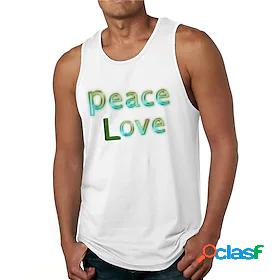 Mens Tank Top Undershirt Graphic Prints Letter Hot Stamping