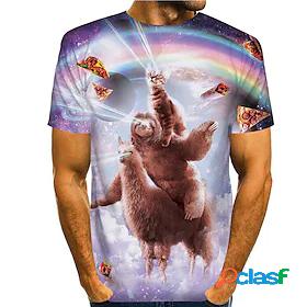 Mens Tee T shirt Graphic Prints Animal 3D Print Round Neck