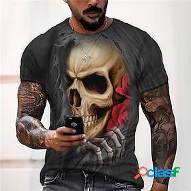 Mens Tee T shirt Shirt Graphic Prints Skull 3D Print Crew