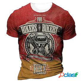 Mens Unisex T shirt Color Block Graphic Prints Machine 3D