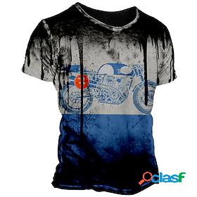 Mens Unisex T shirt Graphic Prints Motorcycle 3D Print Crew