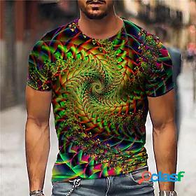 Mens Unisex Tee T shirt Shirt Graphic Prints Spiral Stripe