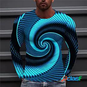 Mens Unisex Tee T shirt Shirt Graphic Prints Spiral Stripe