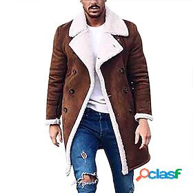 Mens Unisex Trench Coat Overcoat Winter Daily Wear Coat