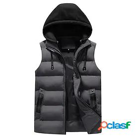 Mens Vest Gilet Fall Winter Street Daily Going out Regular