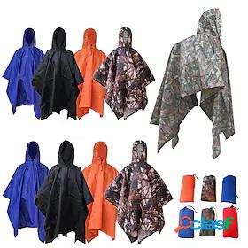 Mens Womens Rain Poncho Hiking Raincoat Rain Jacket Winter