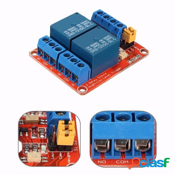 Modulo relè a 2 canali 12V con accoppiatore ottico Supporto