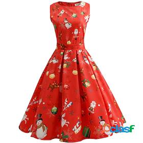 Mrs.Claus Dress Adults Womens Daily Wear Sweet Polyester