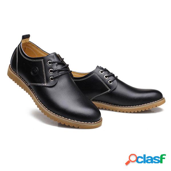 New Outdoor Men Casual Flat traspirante in pelle scarpe