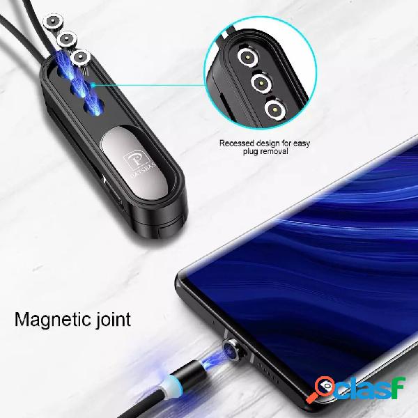 Oatsbasf 3 in 1 Mini Portachiavi Micro USB magnetico Type-C