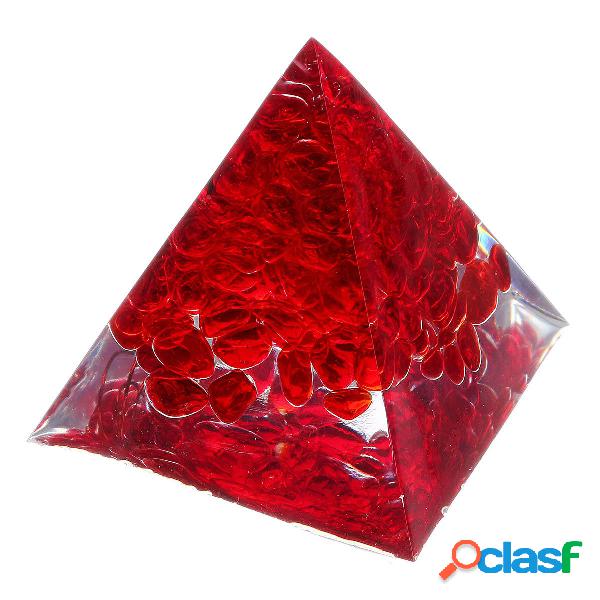 Orgone Pyramid Energy Generator Tower Healing Crystal Red
