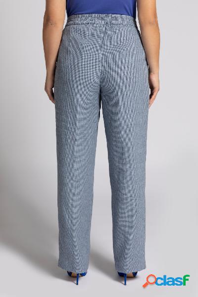 Pantaloni Mandy, pied-de-poule, misto lino, selection,