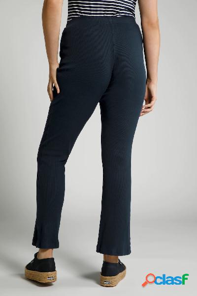 Pantaloni dal taglio boot cut in jersey a costine di cotone