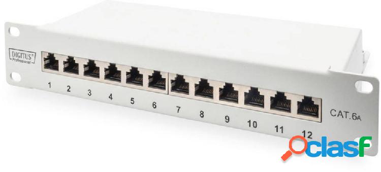 Patchpanel di rete Digitus 12 Porte DN-91612S-EA-G CAT 6A 1