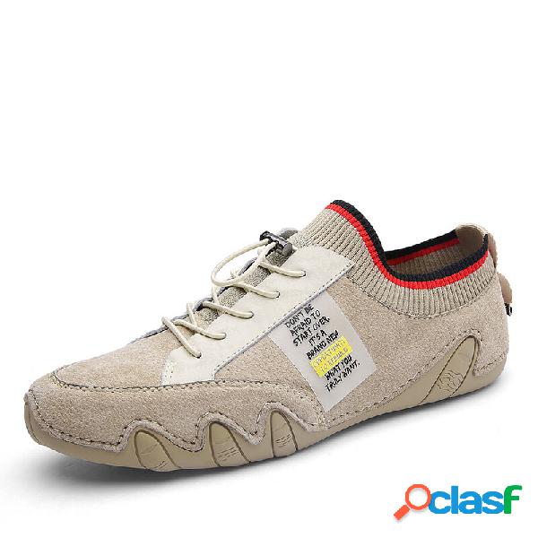 Pelle di cinghiale cucita a mano da uomo Soft Scarpe da