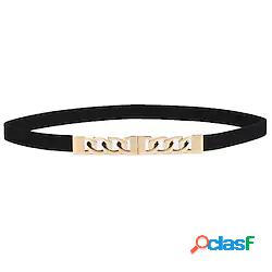 Per donna Cintura skinny Poliestere Secchio di metallo