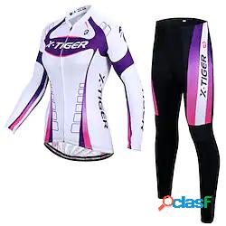 Per donna Manica lunga Maglia con pantaloni da ciclismo