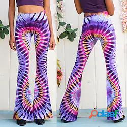 Per donna Vita alta Pantaloni da yoga A zampa Pantaloncini
