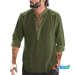 Per uomo Maglia da escursione Camicia Henley Estate Esterno